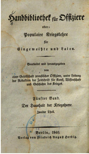 Der Haushalt der Kriegsheere