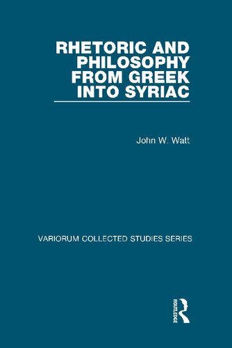 Rhetoric and Philosophy from Greek into Syriac