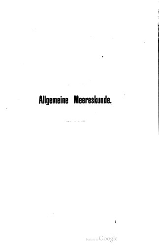 Allgemeine Meereskunde