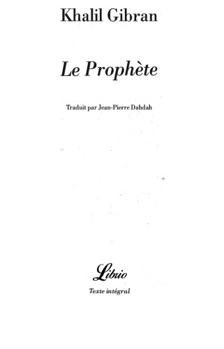 Le Prophete