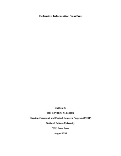 Defensive Information Warfare