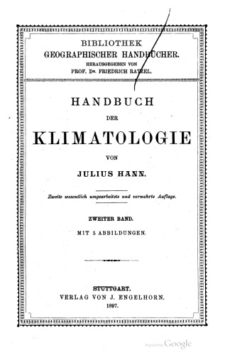 Handbuch der Klimatologie