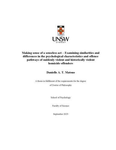 [Dissertation] Making Sense of a Senseless Act