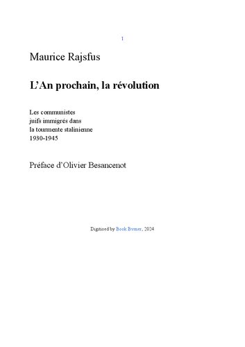 L'An prochain, la révolution