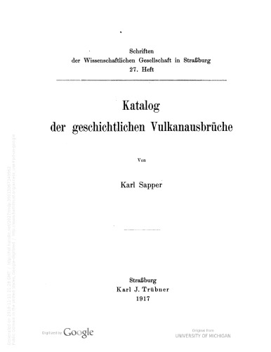 Katalog der geschichtlichen Vulkanausbrüche