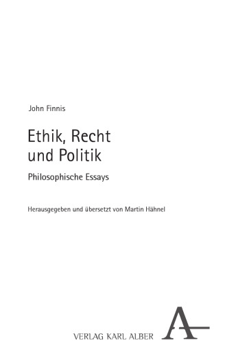 Ethik, Recht und Politik: Philosophische Essays