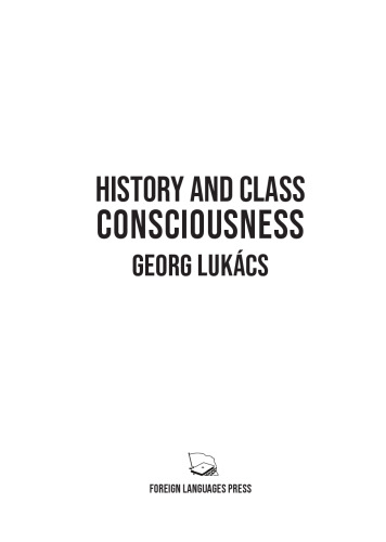 History and Class Consciousness