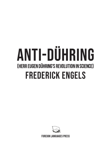 Anti-Dühring (Herr Eugen Dühring Revolution in Science)