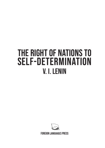 The Right of Nations to Self-Determination