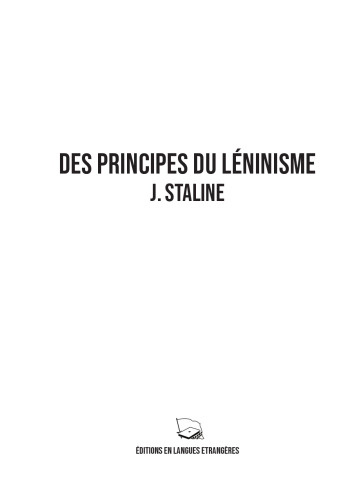 Des Principes du Léninisme
