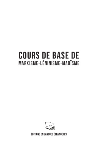 Cours de Base de Marxisme-Léninisme-Maoïsme