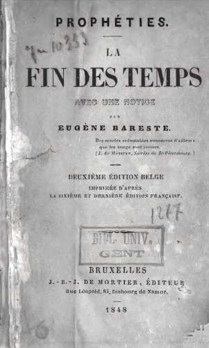 Prophéties. La fin des temps