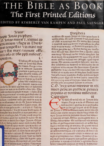 The Bible as Book: the First Printed Editions