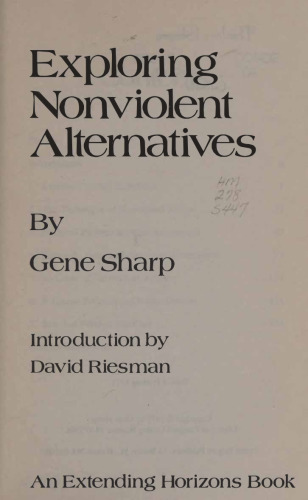 Exploring Nonviolent Alternatives