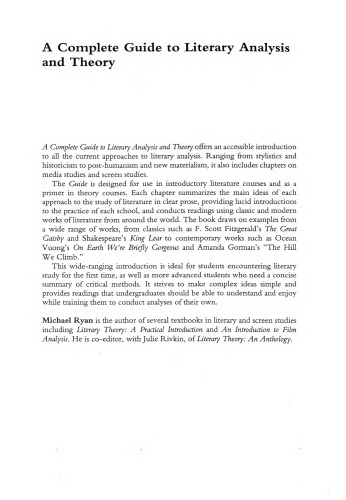 A complete guide to literary analysis and theory