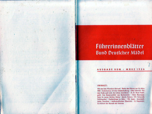 Führerinnenblätter des BDM (Bund Deutscher Mädel)