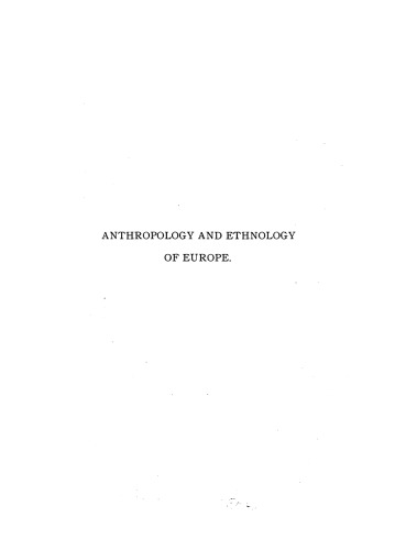 A Selected Bibliography of the Anthropology and Ethnology of Europe