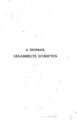 Gesammelte und kleinere Abhandlungen zur Pflanzengeographie