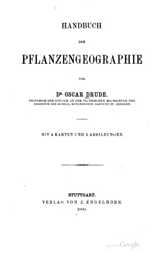 Lehrbuch der Pflanzengeographie