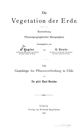 Grundzüge der Pflanzenverbreitung in Chile
