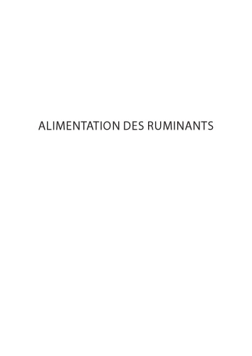 Alimentation des ruminants