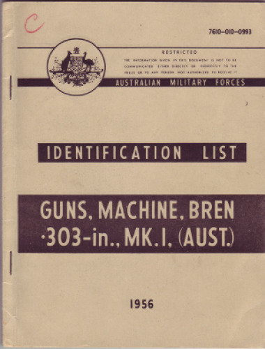 Identification List: Guns, Machine, Bren, .303-in., Mk. 1 Australia