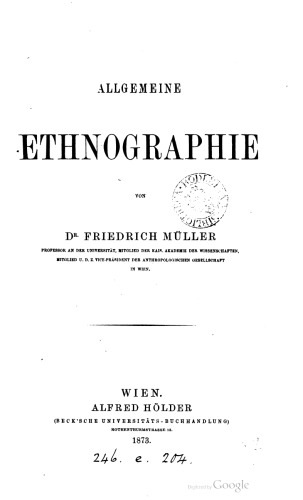 Allgemeine Ethnographie