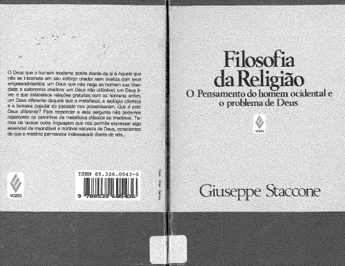Filosofia da Religiao. O Pensamento do homen ocidental e o problema de Deus
