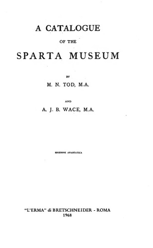A Catalogue of the Sparta Museum
