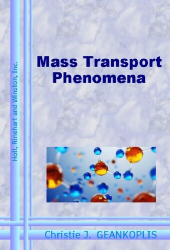 Mass Transport Phenomena