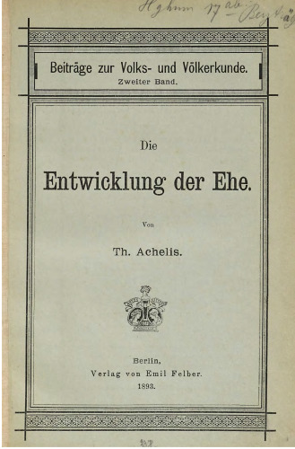 Die Entwicklung der Ehe