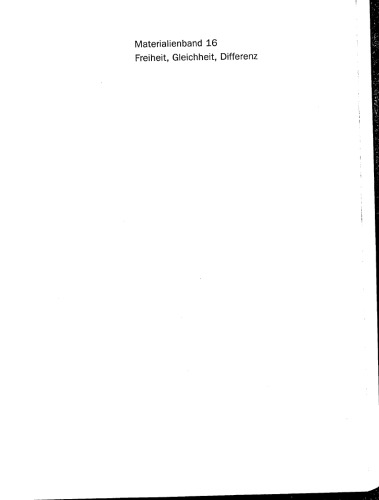Gleichheit, Freiheit, Differenz