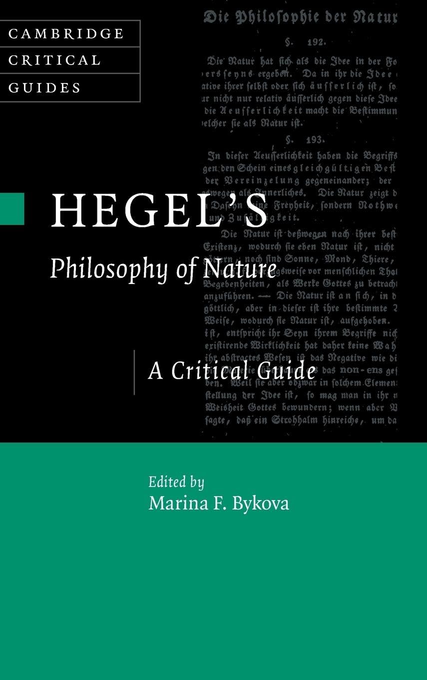 Hegel's Philosophy of Nature: A Critical Guide (Cambridge Critical Guides)