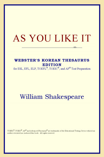 As You Like It (Webster's Korean Thesaurus Edition)
