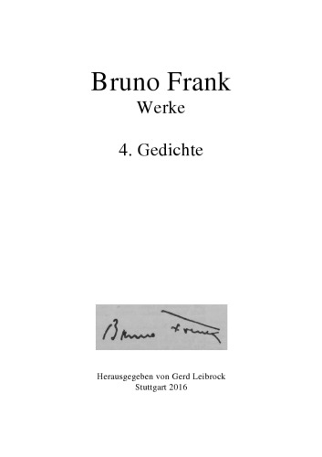 Werke Bd. 4: Gedichte