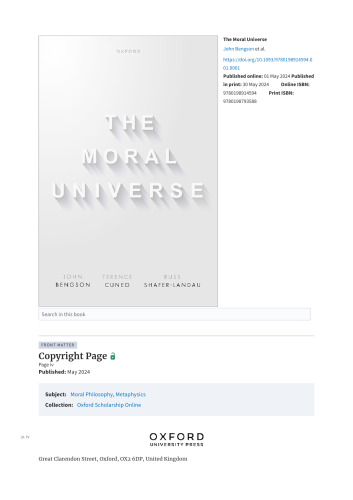 The Moral Universe