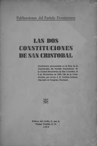 Las dos constituciones de San Cristóbal
