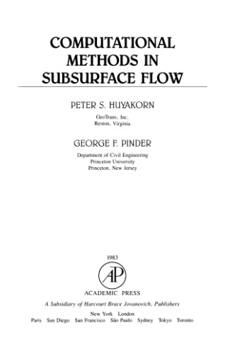 Computational methods in subsurface flow