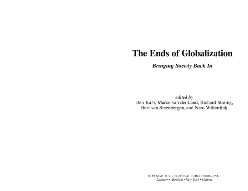 The Ends of Globalization: Bringing Society Back In