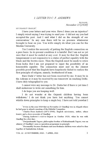 The Complete Works of Mahatma Gandhi Volume 22