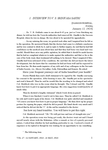 The Complete Works of Mahatma Gandhi Volume 27