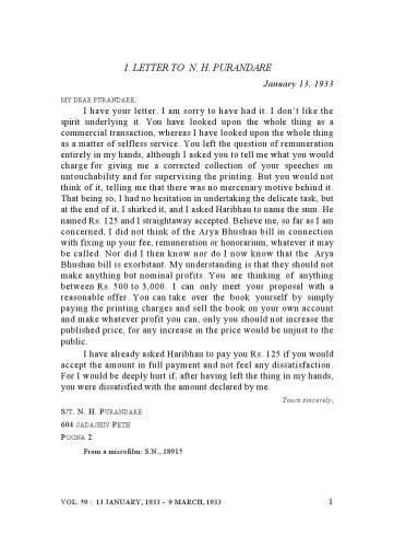 The Complete Works of Mahatma Gandhi Volume 59