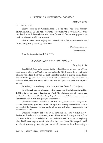 The Complete Works of Mahatma Gandhi Volume 64