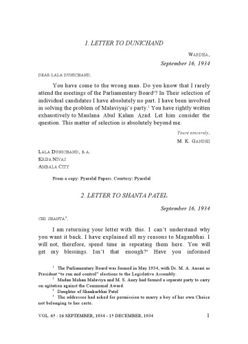 The Complete Works of Mahatma Gandhi Volume 65