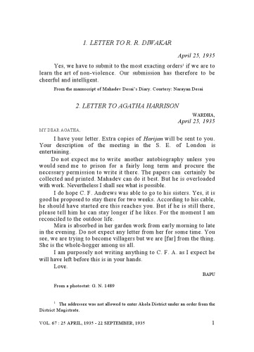 The Complete Works of Mahatma Gandhi Volume 67