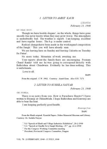 The Complete Works of Mahatma Gandhi Volume 78