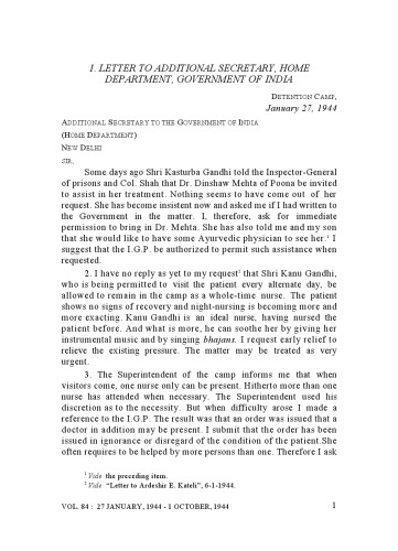 The Complete Works of Mahatma Gandhi Volume 84