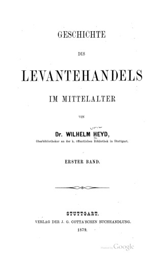 Geschichte des Levantehandels im Mittelalter