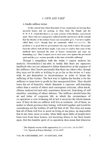 The Complete Works of Mahatma Gandhi Volume 98