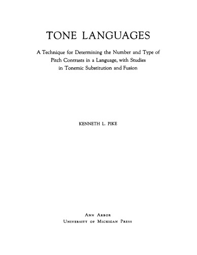 Tone Languages